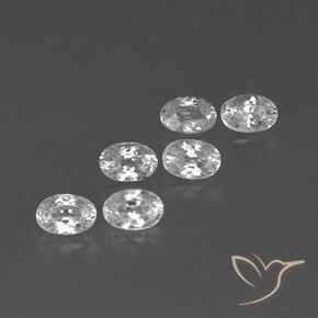 Pedras preciosas de Zircão Branco natural de 4.86 ct, oval, VVS-VS