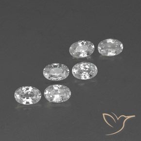 Pedras preciosas de Zircão Branco natural de 4.57 ct, oval, VVS-VS