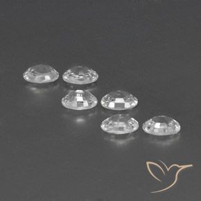 Pedras preciosas de Zircão Branco natural de 4.57 ct, oval, VVS-VS