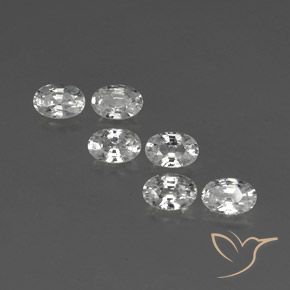 4.55ctw Natural Branco Zircão, oval, VVS-VS