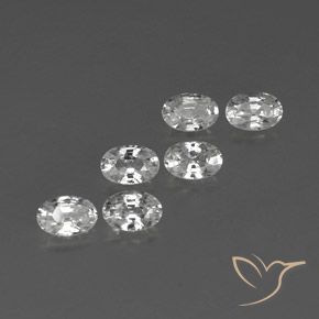 Pedras preciosas de Zircão Branco natural de 4.55 ct, oval, VVS-VS