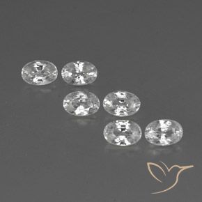 4.70ctw Natural Branco Zircão, oval, VVS-VS