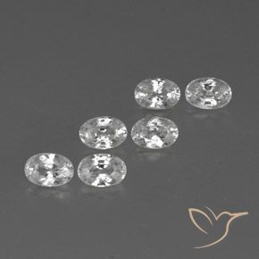 Pedras preciosas de Zircão Branco natural de 4.70 ct, oval, VVS-VS