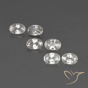 4.79ctw Natural Branco Zircão, oval, VVS-VS