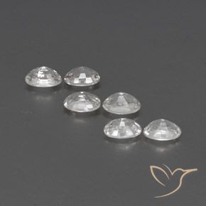 Pedras preciosas de Zircão Branco natural de 4.79 ct, oval, VVS-VS