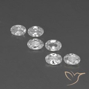 4.13ctw Natural Branco Zircão, oval, VVS-VS