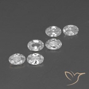 Pedras preciosas de Zircão Branco natural de 4.13 ct, oval, VVS-VS