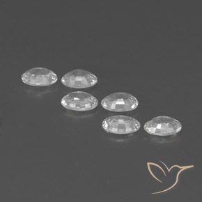 Pedras preciosas de Zircão Branco natural de 4.13 ct, oval, VVS-VS