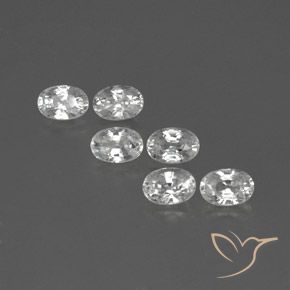 4.70ctw Natural Branco Zircão, oval, VVS-VS