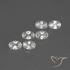 Pedras preciosas de Zircão Branco natural de 4.70 ct, oval, VVS-VS