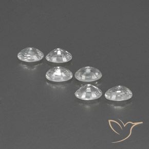 Pedras preciosas de Zircão Branco natural de 4.70 ct, oval, VVS-VS