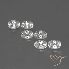 4.82ctw Natural Branco Zircão, oval, VVS-VS