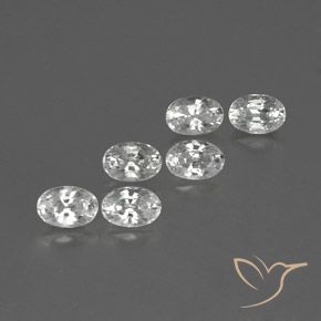 Pedras preciosas de Zircão Branco natural de 4.82 ct, oval, VVS-VS