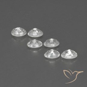 Pedras preciosas de Zircão Branco natural de 4.82 ct, oval, VVS-VS