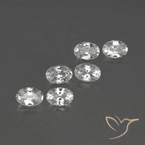 Pedras preciosas de Zircão Branco natural de 4.39 ct, oval, VVS-VS
