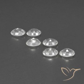 Pedras preciosas de Zircão Branco natural de 4.39 ct, oval, VVS-VS
