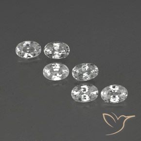 4.63ctw Natural Branco Zircão, oval, VVS-VS