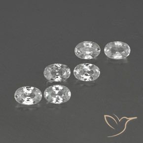 Pedras preciosas de Zircão Branco natural de 4.61 ct, oval, VVS-VS