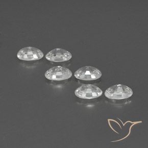 Pedras preciosas de Zircão Branco natural de 4.61 ct, oval, VVS-VS