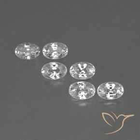 4.82ctw Natural Branco Zircão, oval, VVS-VS
