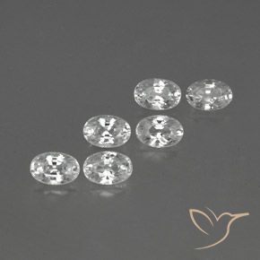 Pedras preciosas de Zircão Branco natural de 4.82 ct, oval, VVS-VS