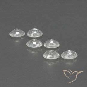 Pedras preciosas de Zircão Branco natural de 4.82 ct, oval, VVS-VS