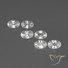 4.98ctw Natural Branco Zircão, oval, VVS-VS