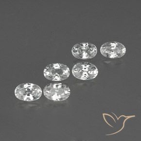 Pedras preciosas de Zircão Branco natural de 4.98 ct, oval, VVS-VS