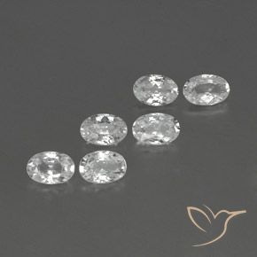 Pedras preciosas de Zircão Branco natural de 4.01 ct, oval, VVS-VS