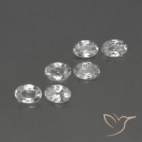 Pedras preciosas de Zircão Branco natural de 4.26 ct, oval, VVS-VS