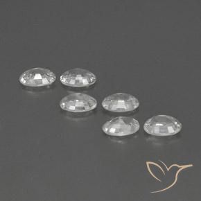 Pedras preciosas de Zircão Branco natural de 4.26 ct, oval, VVS-VS