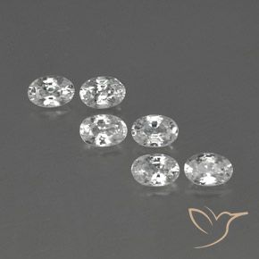 4.36ctw Natural Branco Zircão, oval, VVS-VS
