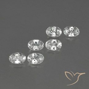 Pedras preciosas de Zircão Branco natural de 4.36 ct, oval, VVS-VS