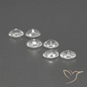 Pedras preciosas de Zircão Branco natural de 4.36 ct, oval, VVS-VS