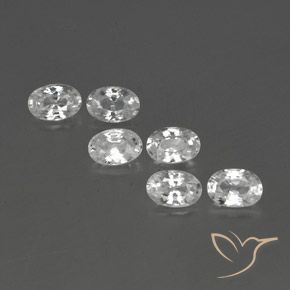 4.60ctw Natural Branco Zircão, oval, VVS-VS