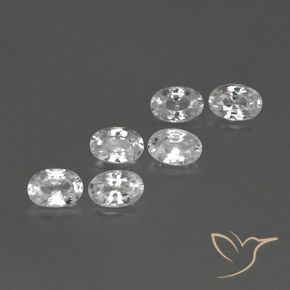 Pedras preciosas de Zircão Branco natural de 4.60 ct, oval, VVS-VS
