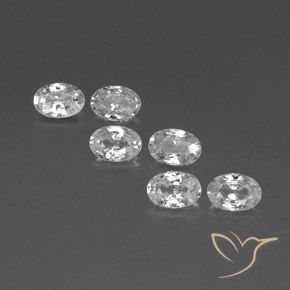 4.25ctw Natural Branco Zircão, oval, VVS-VS