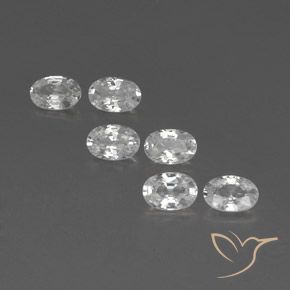 4.10ctw Natural Branco Zircão, oval, VVS-VS