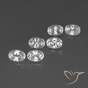 Pedras preciosas de Zircão Branco natural de 5.19 ct, oval, VVS-VS