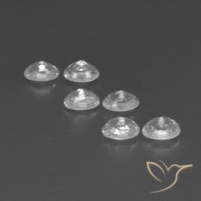 Pedras preciosas de Zircão Branco natural de 5.19 ct, oval, VVS-VS