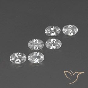 Pedras preciosas de Zircão Branco natural de 4.40 ct, oval, VVS-VS