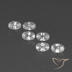 4.93ctw Natural Branco Zircão, oval, VVS-VS