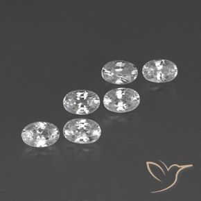 Pedras preciosas de Zircão Branco natural de 4.93 ct, oval, VVS-VS