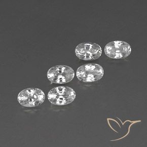 Pedras preciosas de Zircão Branco natural de 4.76 ct, oval, VVS-VS