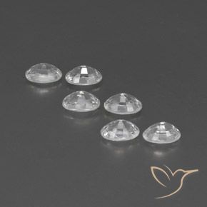 Pedras preciosas de Zircão Branco natural de 4.76 ct, oval, VVS-VS