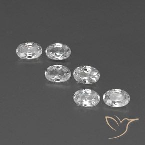3.98ctw Natural Branco Zircão, oval, VVS-VS
