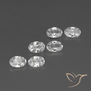 Pedras preciosas de Zircão Branco natural de 3.98 ct, oval, VVS-VS
