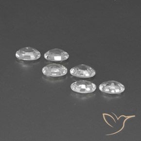 Pedras preciosas de Zircão Branco natural de 3.98 ct, oval, VVS-VS