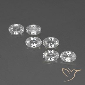 4.70ctw Natural Branco Zircão, oval, VVS-VS
