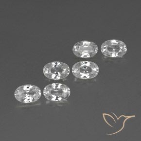 Pedras preciosas de Zircão Branco natural de 4.70 ct, oval, VVS-VS